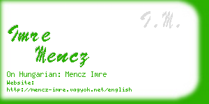 imre mencz business card